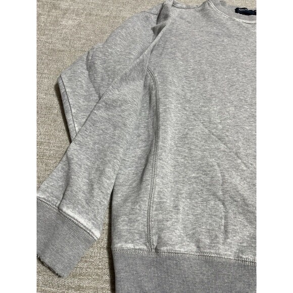 Nautica Sweater Men's Medium Gray Long Sleeve Pullover Cotton - Picture 4 of 10